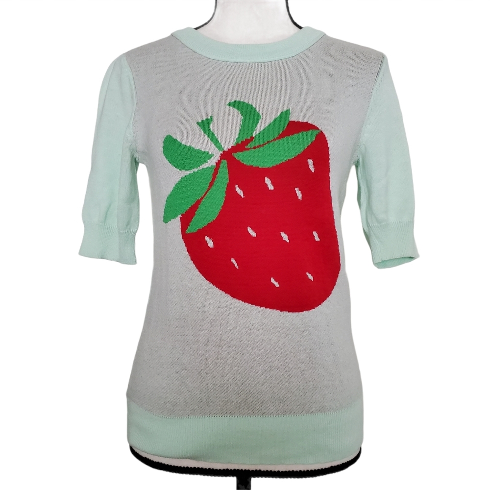 Vintage Twiggy of London intarsia short sleeve sweater